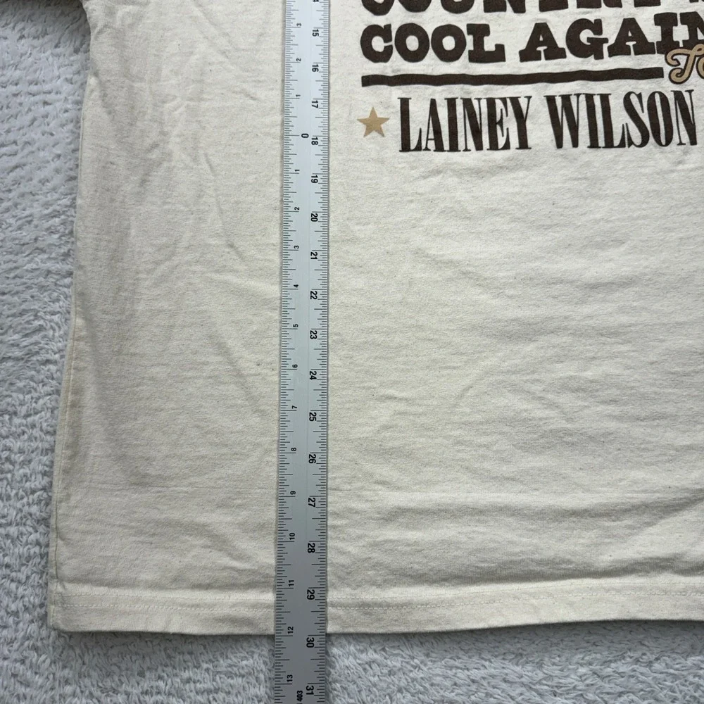 Champion Lainey Wilson Coors Light Countrys Cool Again Tour TShirt Cream XL T105 - Picture 5 of 8
